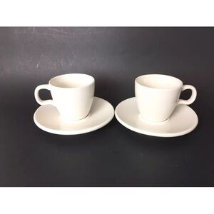 RARE Starbucks Coffee 2004 White Demitasse Espresso Mug Cup and Saucer 3 oz